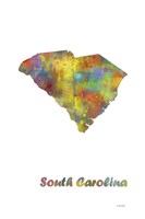 South Carolina State Map 1 Fine Art Print