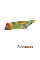 Tennessee State Map 1 Fine Art Print
