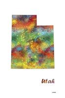 Utah State Map 1 Fine Art Print