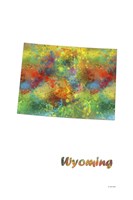 Wyoming State Map 1 Fine Art Print