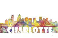 Charlotte NC Skyline Multi Colored 2 Fine Art Print