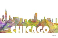 Chicago Illinois Skyline Multi Colored 2 Fine Art Print