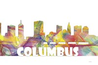 Columbus Ohio Skyline Multi Colored 2 Fine Art Print