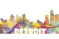 Detroit Michigan Skyline Multi Colored 2 Fine Art Print