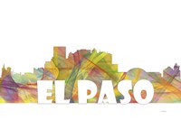 El Paso Texas Skyline Multi Colored 2 Fine Art Print