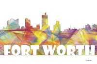 Fort Worth Texas Skyline Multi Colored 2 Fine Art Print