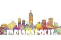 Indianapolis Indiana Skyline Multi Colored 2 Fine Art Print
