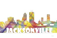 Jacksonville Florida Skyline Multi Colored 2 Fine Art Print