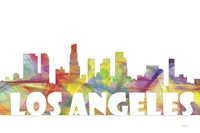 Los Angeles California Skyline Multi Colored 2 Fine Art Print
