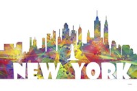 New York New York Skyline Multi Colored 2 Fine Art Print