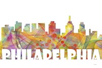 Philadelphia Skyline Multi Colored 2 Fine Art Print