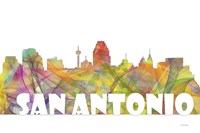 San Antonio Texas Skyline Multi Colored 2 Fine Art Print