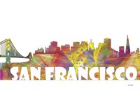 San Francisco California Skyline Multi Colored 2 Fine Art Print