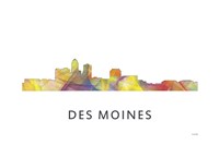 Des Moines Iowa Skyline Fine Art Print