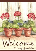 Geranium Welcome To My Garden Fine Art Print