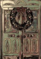 Christmas Door Card Framed Print