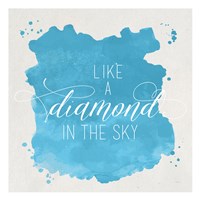 Diamond Sky Blue Framed Print