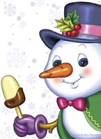 Snowman and Ice-cream Fine Art Print