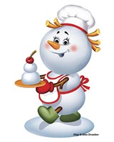 Snowman Cook Fine Art Print