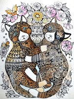 2 Garden Cats Fine Art Print