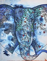 Blue Elephant Fine Art Print