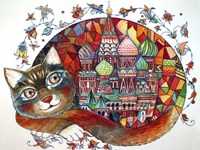 Red Cat Fine Art Print