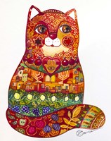 Judaica Folk Cat Fine Art Print