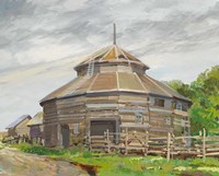Round Barn Fort Edmonton Fine Art Print