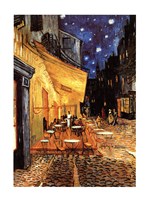 The Cafe Terrace on the Place du Forum, Arles, at Night, c.1888 Framed Print