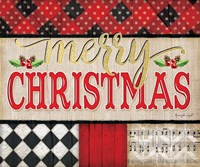 Merry Christmas Plaid Fine Art Print