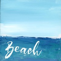 Beach By the Sea Framed Print