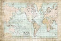 World Map Vintage 1913 Fine Art Print