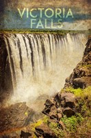 Vintage Victoria Falls, Livingstone, Africa Fine Art Print