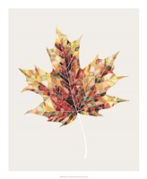 Fall Mosaic Leaf III Fine Art Print