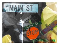 Main Street Collage Fine Art Print