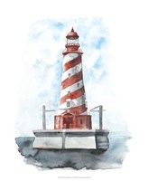 Watercolor Lighthouse IV Framed Print