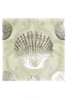 Metallic Shell Tiles I Framed Print