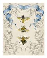Bees & Filigree II Framed Print