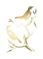 Gold Foil Birds I Fine Art Print