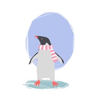 Minimalist Penguin, Girls Part II Fine Art Print