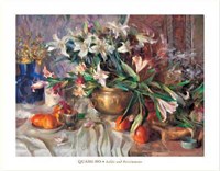 Quang Ho - Lilies and Persimmons Size 35.5x27.5 Fine Art Print
