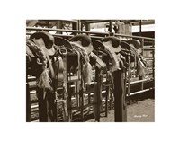 Bareback Saddles Fine Art Print