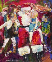 Santa and Bailey Fine Art Print