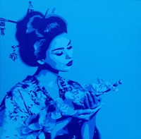 Blue Geisha Fine Art Print