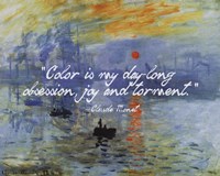 Monet Quote Impression Sunrise Fine Art Print