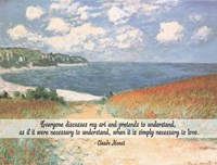 Monet Quote Chemin Dans Les Bles A Pourville Fine Art Print