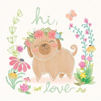 Garden Friends White V Framed Print