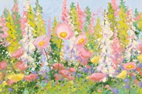 Garden Pastels I Blue Sky Fine Art Print
