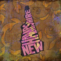 New Hampshire on Pattern Fine Art Print