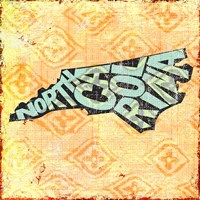 North Carolina on Pattern Fine Art Print